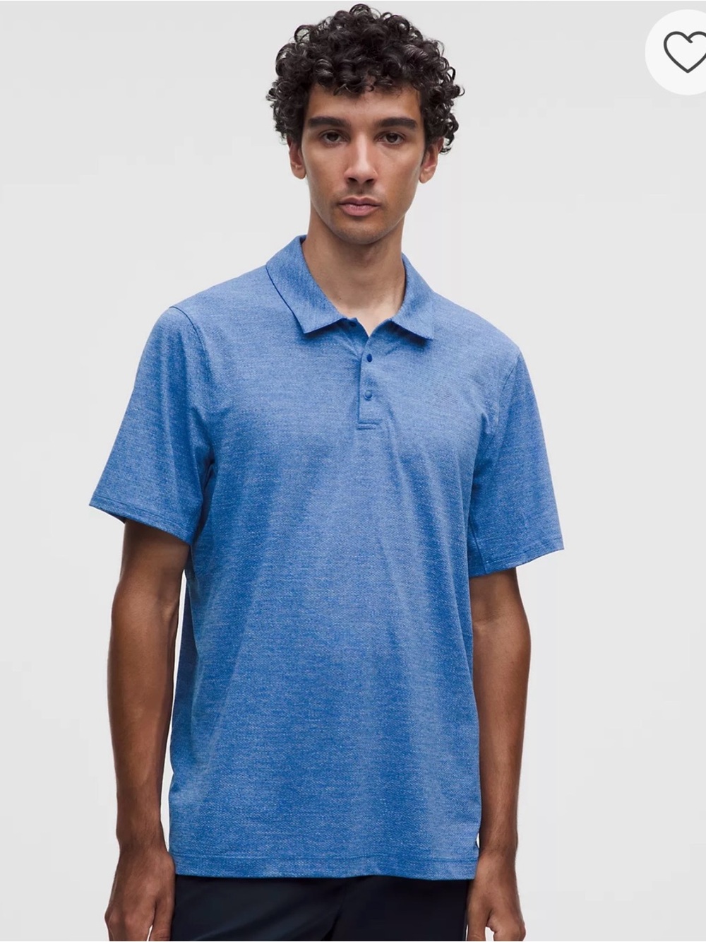 Lululemon Men's Short-Sleeve Polo Shirt in Heather Blue